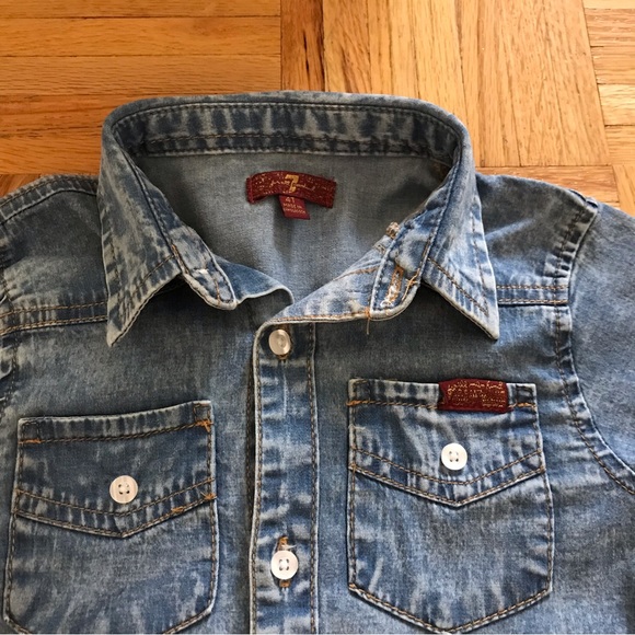 7 For All Mankind Boys Denim Shirt - Picture 10 of 12